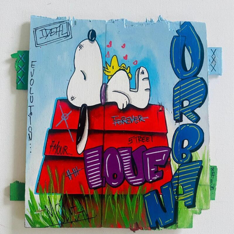 Peinture F2 Zen par Molla Nathalie  | Tableau Pop-art Icones Pop Bois Acrylique Posca