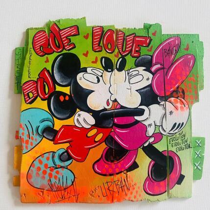Painting F3 Amoureux  by Molla Nathalie  | Painting Pop-art Acrylic, Posca, Wood Pop icons