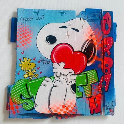 Peinture F3 Love par Molla Nathalie  | Tableau Pop-art Acrylique, Bois, Posca Icones Pop