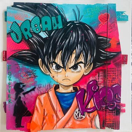 Peinture F4 Kiss par Molla Nathalie  | Tableau Pop-art Acrylique, Bois, Posca Icones Pop