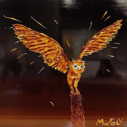 Peinture Équilibristus par Moogly | Tableau Art Singulier Acrylique, Pigments, Résine Animaux