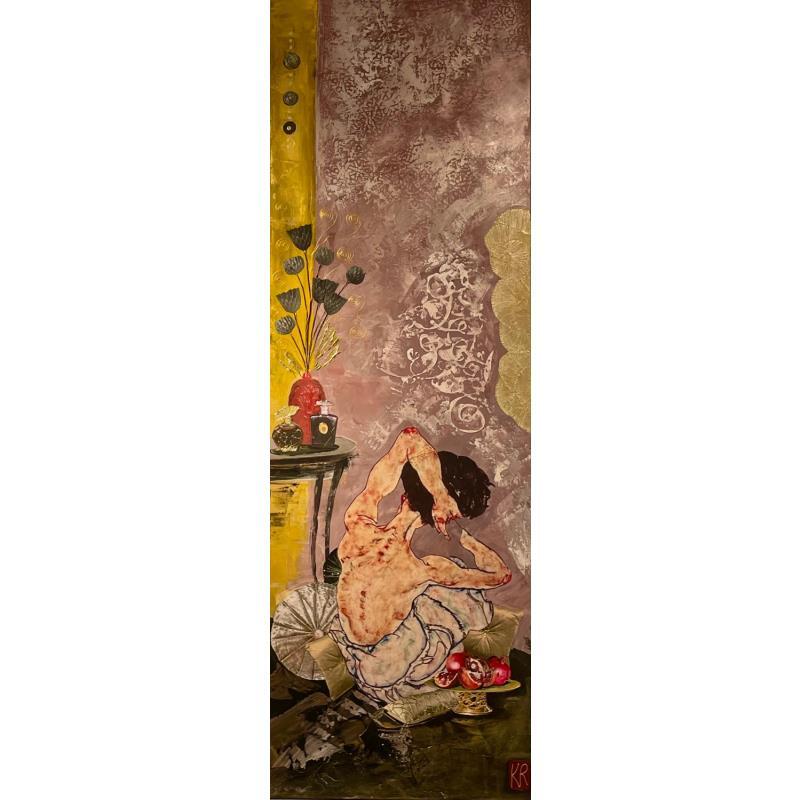 Peinture Parce que c'est toi. par Romanelli Karine | Tableau Figuratif Acrylique Collage