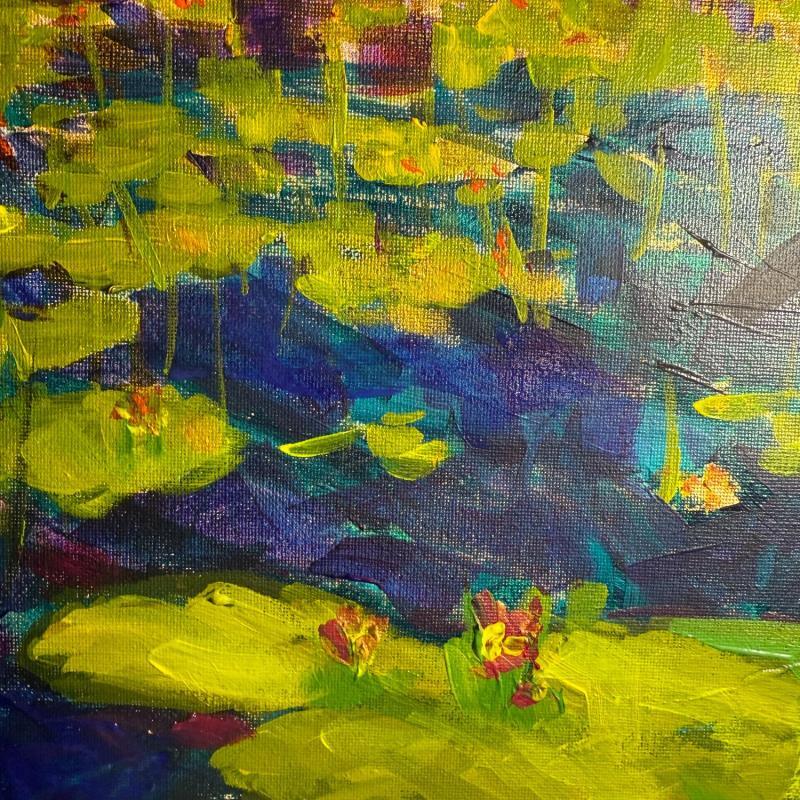 Painting Serenity Pool by Carrillo Cindy  | Painting Figurative Landscapes Oil