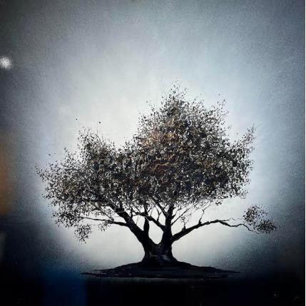 Painting Garrigue by Rey Julien | Painting Figurative Gold leaf