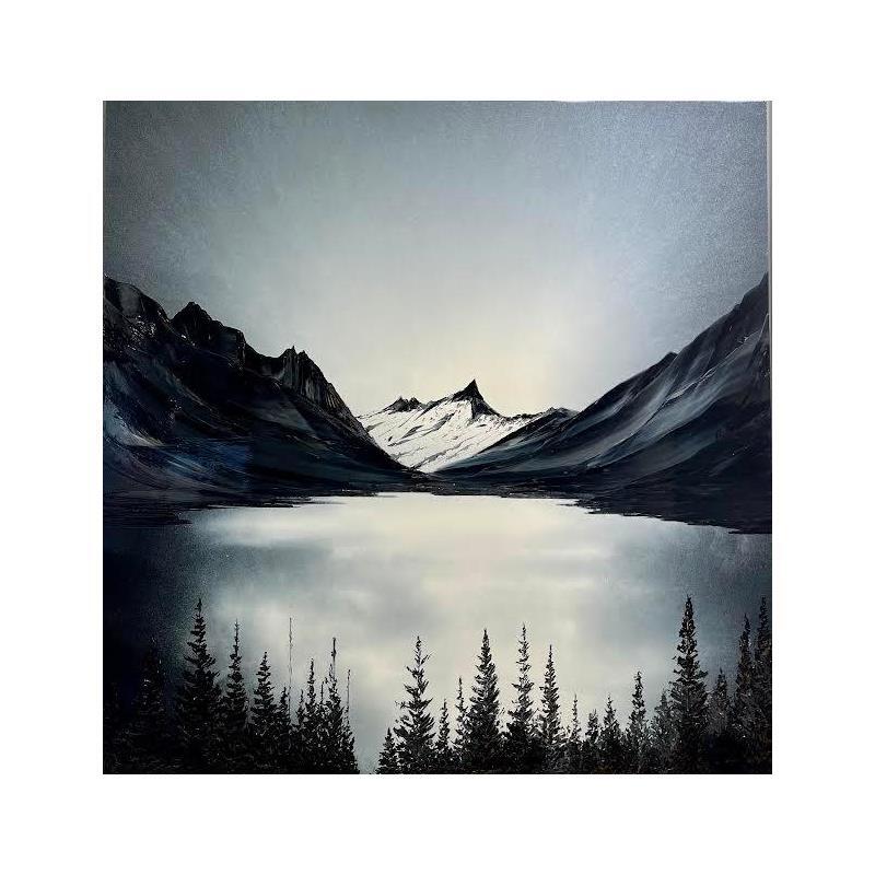 Peinture Un de ces matins par Rey Julien | Tableau Figuratif Feuille d'or