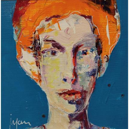 Painting Le bleu du regard by Yavru Irfan | Painting Figurative Oil