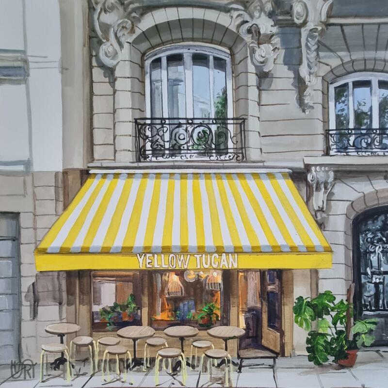 Painting  Yellow tucan. Paris by Rasa | Painting Figurative Urban Acrylic