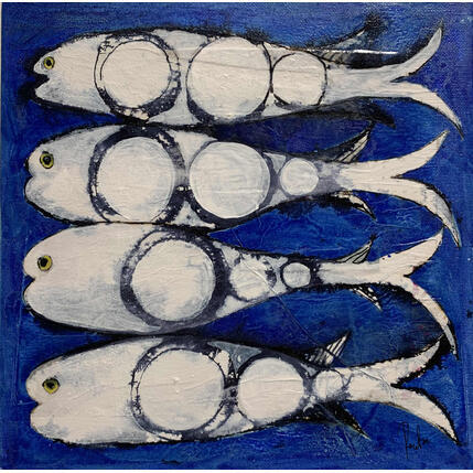 Painting Pageot by Colombo Cécile | Painting Naive art Acrylic, Gluing, Ink, Pastel, Watercolor Animals