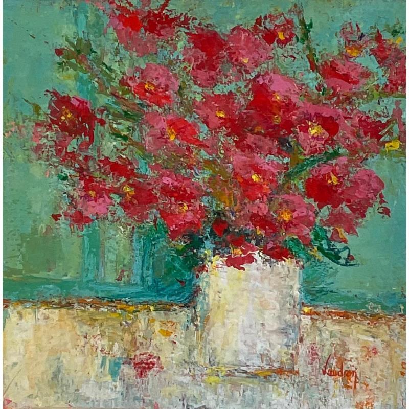 Peinture Le Pommier du Japon de Vassily par Vaudron | Tableau Figuratif Paysages Gouache