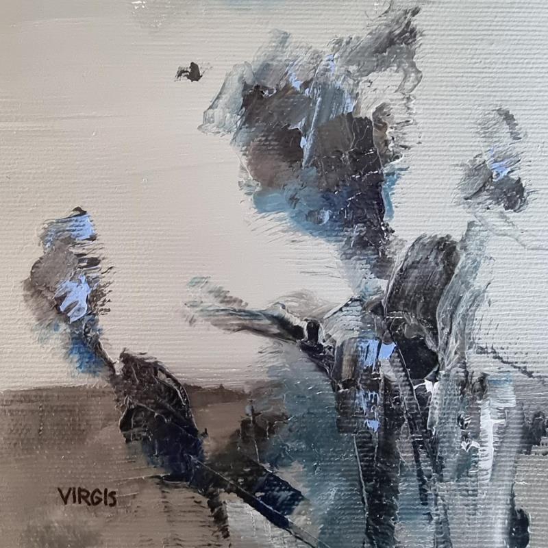 Pintura Trees and a bird por Virgis | Pintura Abstracto Minimalista Aceite