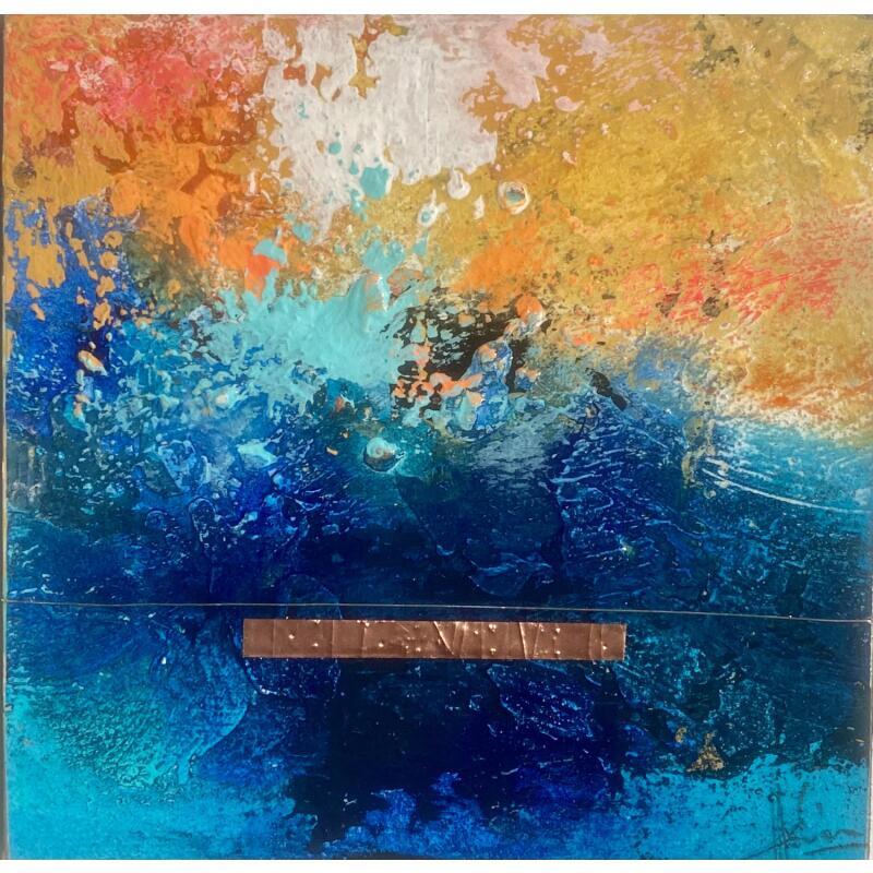 Peinture Abstraction # 3600 par Hévin Christian | Tableau Abstrait Minimaliste Huile Acrylique Pastel