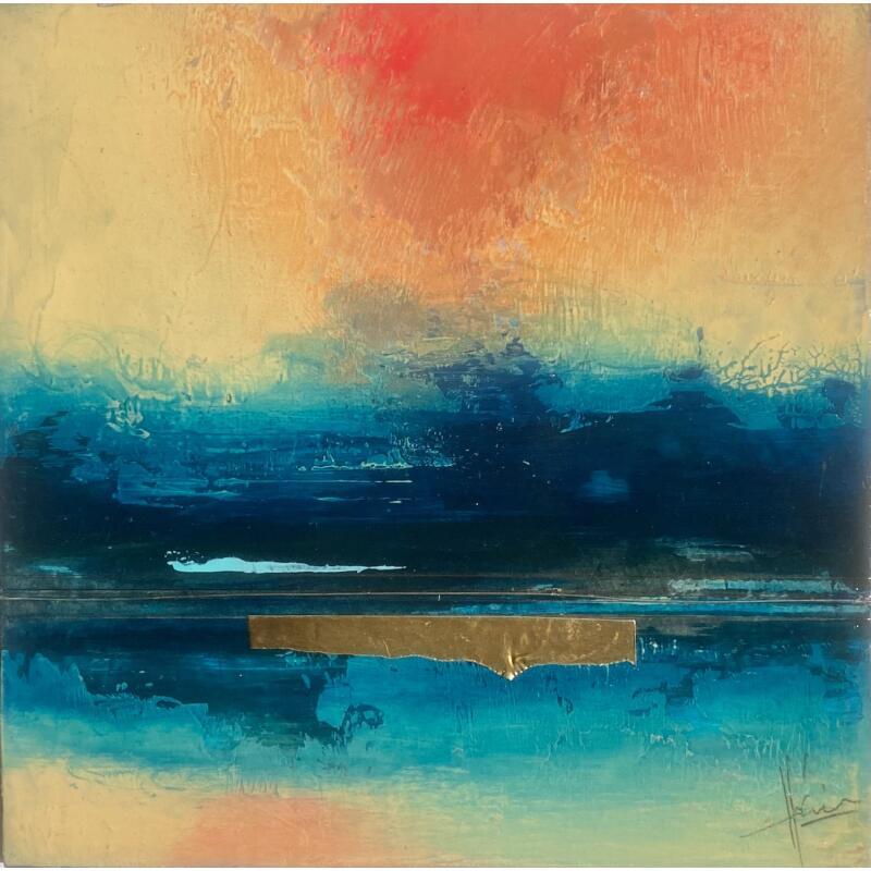 Painting Abstraction # 3601 by Hévin Christian | Painting Abstract Minimalist Oil Acrylic Pastel