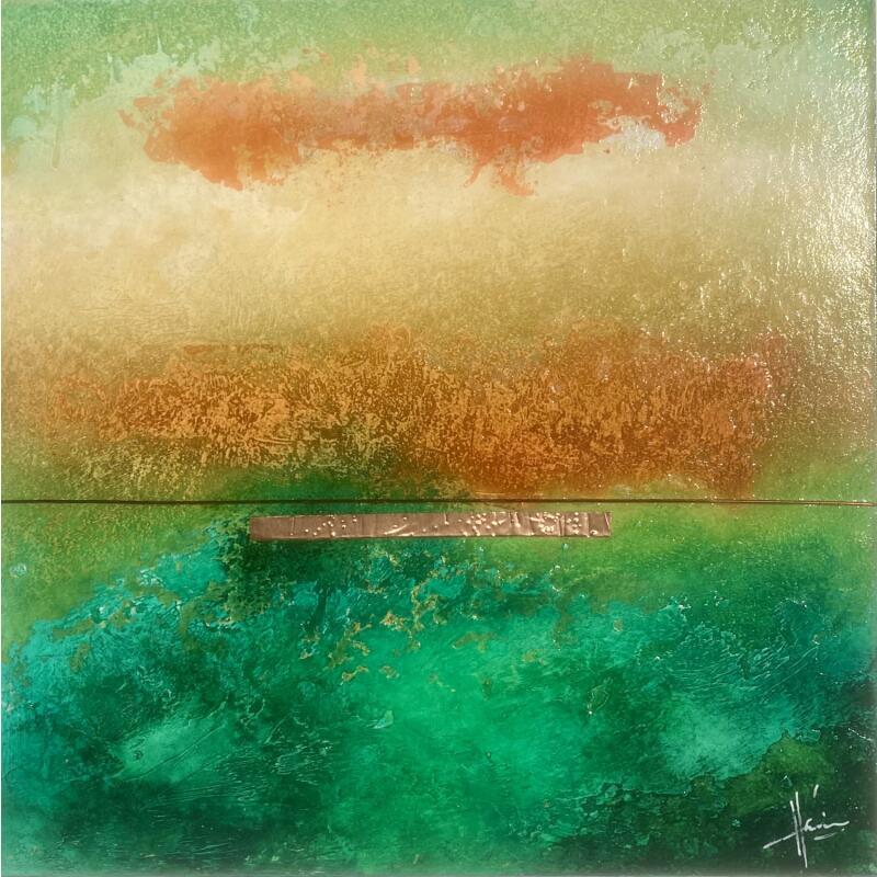 Painting Abstraction # 3595 by Hévin Christian | Painting Abstract Minimalist Oil Acrylic Pastel