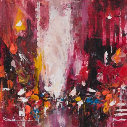 Painting Twilight Collapse by Mande | Painting Abstract Acrylic Architecture, Pop icons, Urban