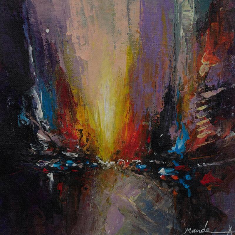 Painting Bye-Bye Sun by Mande | Painting Street art Urban Architecture Acrylic