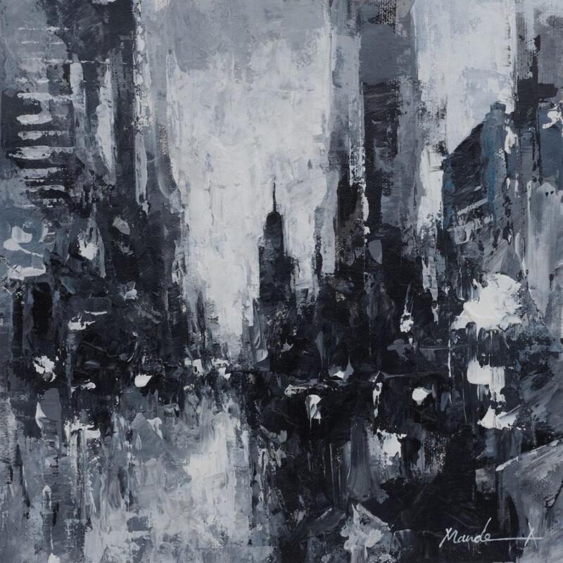 Gemälde Streetlights and Storms von Mande | Gemälde