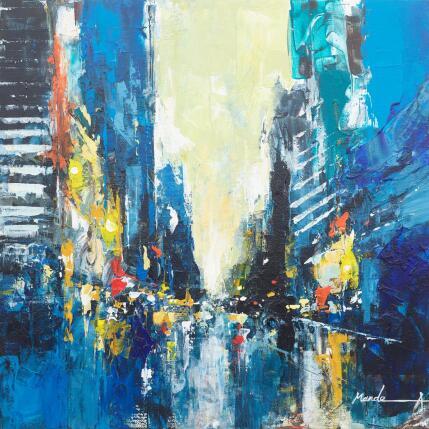 Painting Early Spring by Mande | Painting Abstract Acrylic Architecture, Urban