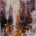 Peinture Avenue Breath par Mande | Tableau Abstrait Architecture Acrylique