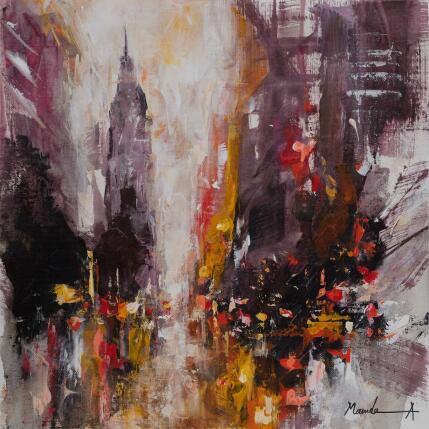 Painting Avenue Breath by Mande | Painting Abstract Acrylic Architecture