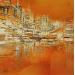 Painting Ville mandarine by Levesque Emmanuelle | Painting Oil