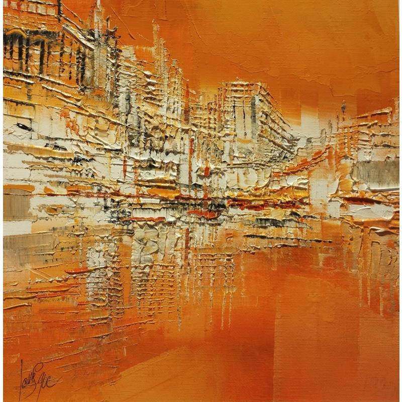 Painting Ville mandarine by Levesque Emmanuelle | Painting Oil