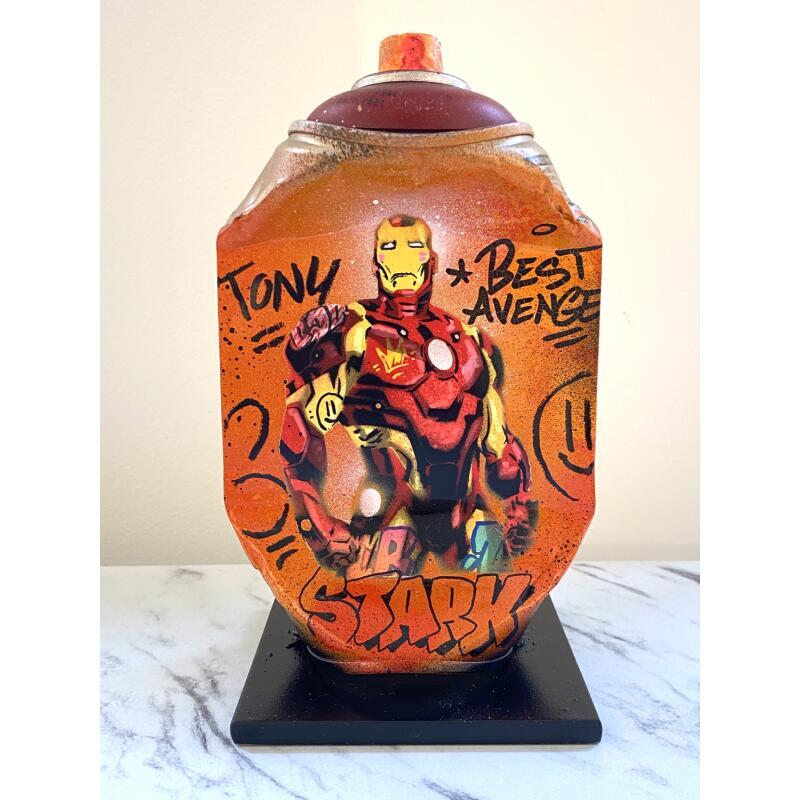 Escultura Iron King por Lemoine Mael | Escultura Pop art Iconos pop Graffiti Acrílico