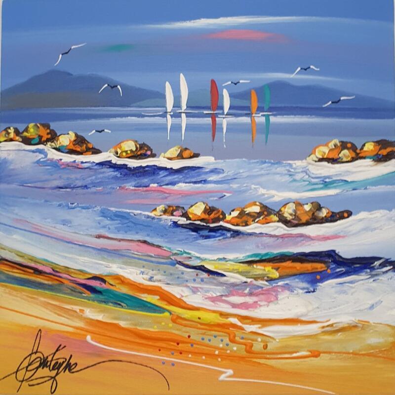Painting Nos souvenirs en mer by Fonteyne David | Painting Figurative Acrylic