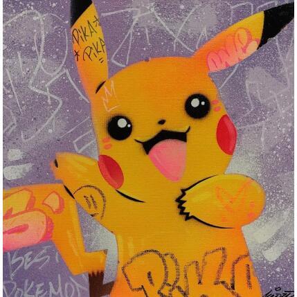Painting Pikachu by Lemoine Mael | Painting Pop-art Acrylic, Graffiti Pop icons