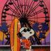 Painting Snoopy Surf Plage by Lemoine Mael | Painting Pop-art Pop icons Graffiti Acrylic
