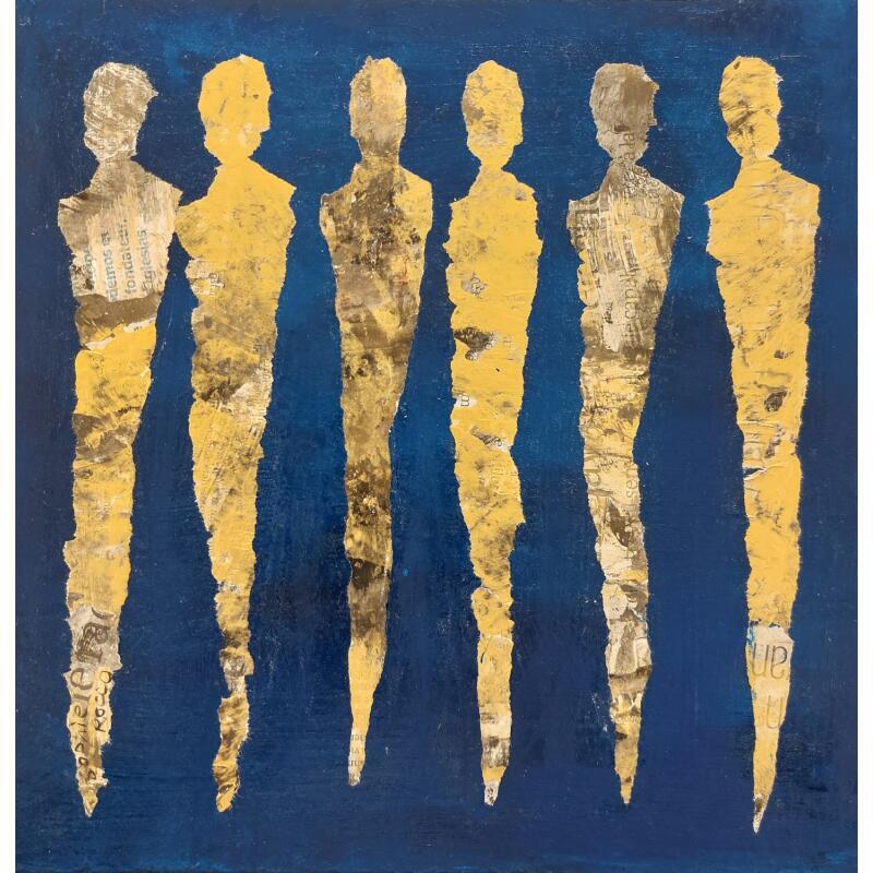 Painting les fondateur by Rocco Sophie | Painting Raw art Acrylic Gluing Sand