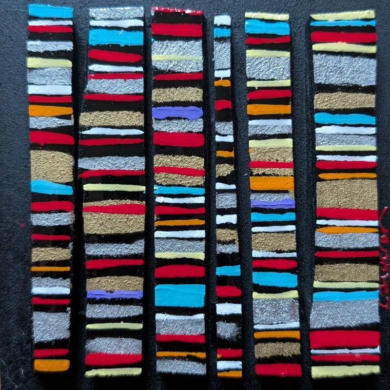 Pintura Bc6 fine or chrome rouge bleu por Langeron Luc | Pintura Tema Madera Acrílico Resina