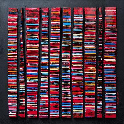 Painting Bc10 fine rouge multi by Langeron Luc | Painting Subject matter Acrylic, Resin, Wood