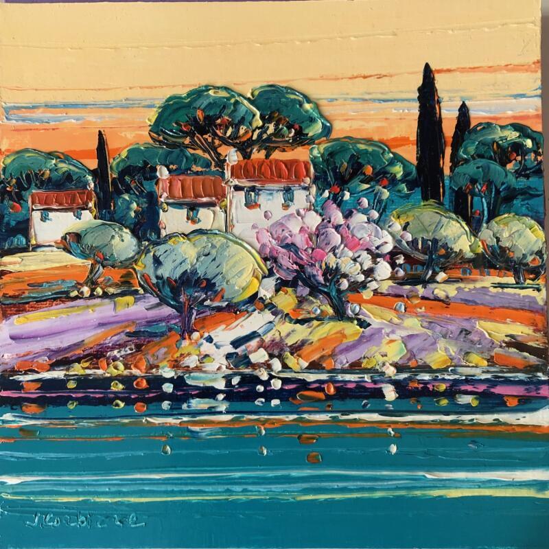 Painting Printemps sur la Riviera by Corbière Liisa | Painting Figurative Landscapes Oil