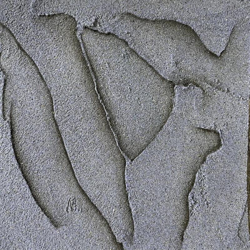 Painting Carré Bleuté 1 by CMalou | Painting Subject matter Minimalist Sand