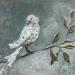 Painting Oiseau blanc 1  by Trébucq Marion  | Painting Figurative Nature Animals Oil Acrylic Silver leaf
