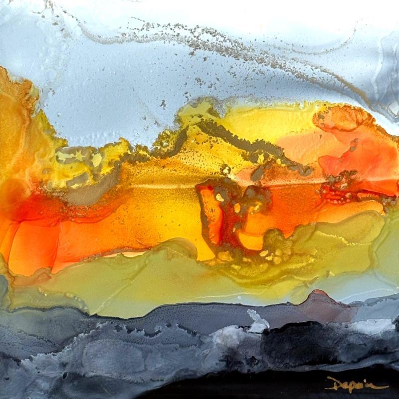 Gemälde Poesie florale 2389 von Depaire Silvia | Gemälde Abstrakt Landschaften Minimalistisch Acryl