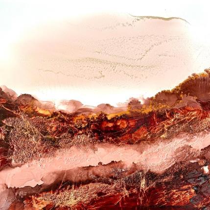 Peinture Moka mousse 2445 par Depaire Silvia | Tableau Abstrait Acrylique Minimaliste, Paysages