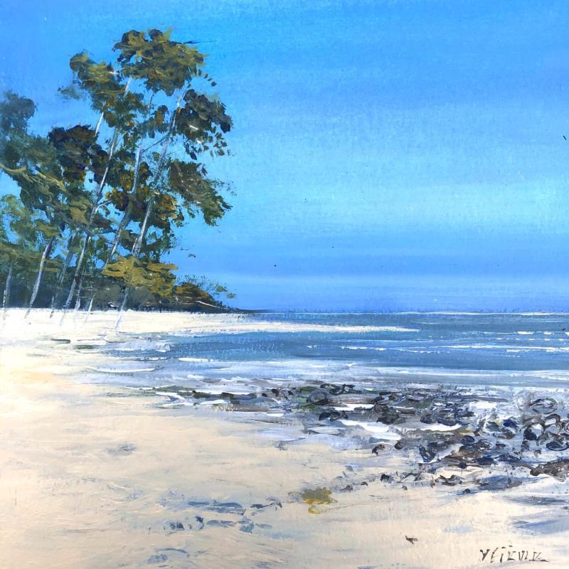 Peinture Les grands pins par Fièvre Véronique | Tableau Figuratif Nature Acrylique