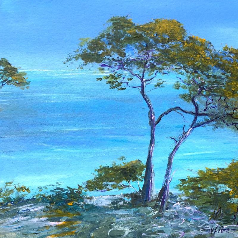 Peinture Littoral par Fièvre Véronique | Tableau Figuratif Nature Acrylique