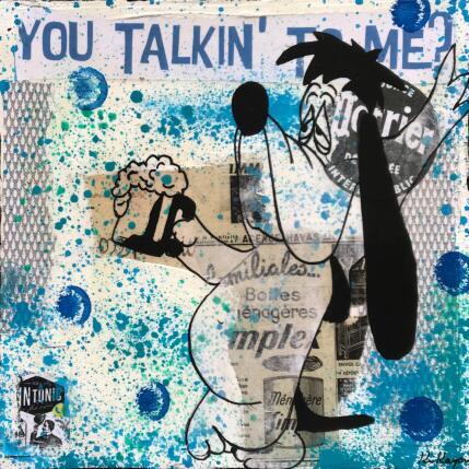 Peinture Droopy par Kikayou | Tableau Pop-art Acrylique, Collage, Graffiti