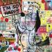 Peinture Droopy I am So happy par Kikayou | Tableau Pop-art Icones Pop Graffiti Acrylique Collage