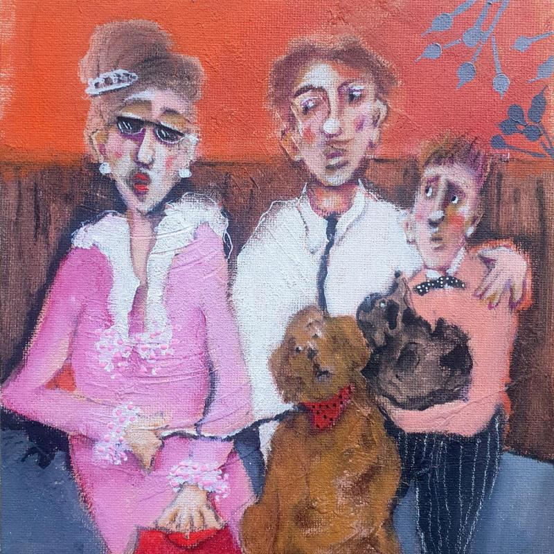 Peinture Family walk par Garilli Nicole | Tableau Figuratif Scènes de vie Acrylique