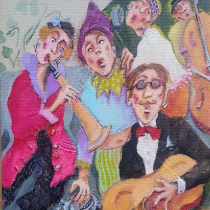 Peinture Be-bop à la Huchette par Garilli Nicole | Tableau Figuratif Acrylique Scènes de vie