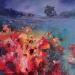 Painting Red Dance by Petras Ivica | Painting Impressionism Landscapes Oil