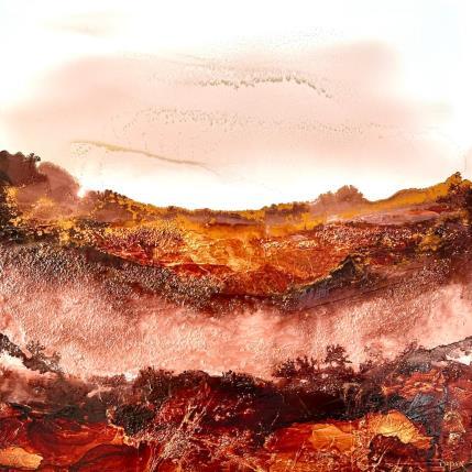 Peinture 2446 Moka Mousse par Depaire Silvia | Tableau Abstrait Acrylique Minimaliste, Paysages