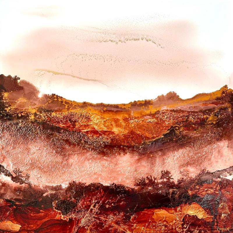 Peinture 2446 Moka Mousse par Depaire Silvia | Tableau Abstrait Paysages Minimaliste Acrylique