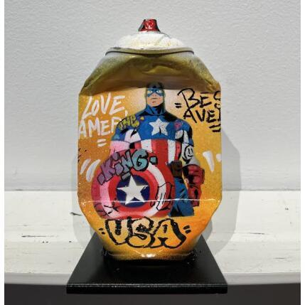 Sculpture Love USA par Lemoine Mael | Sculpture Pop-art Acrylique, Graffiti Icones Pop