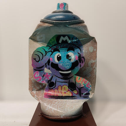 Sculpture Mario happy day par Lemoine Mael | Sculpture Pop-art Acrylique, Graffiti Icones Pop