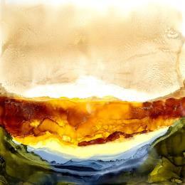 Painting Dune 2170 by Depaire Silvia | Painting Abstract Acrylic Landscapes, Minimalist