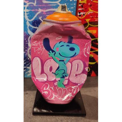 Sculpture Snoopy Love par Lemoine Mael | Sculpture Pop-art Acrylique, Graffiti Icones Pop